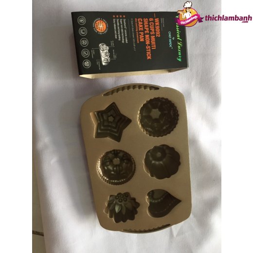 Khuôn chống dính Chefmade 6 hoa w9020