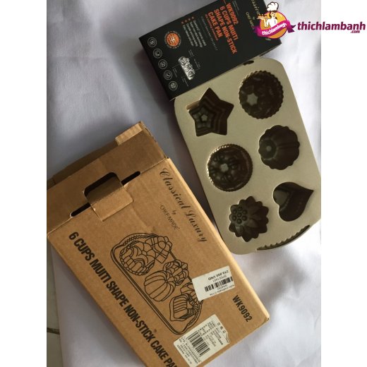Khuôn chống dính Chefmade 6 hoa w9020
