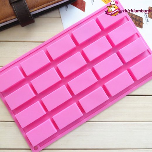 Khuôn silicon 20 ô chữ nhật
