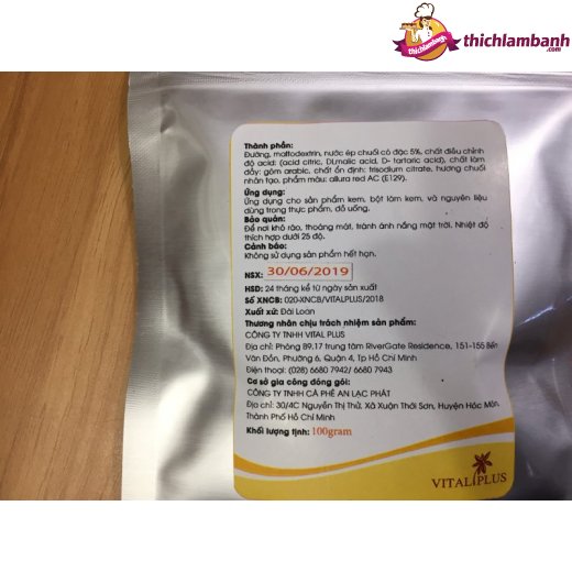 Bột Chuối Đài Loan 100gr Vitaplus
