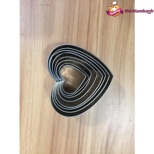 Bộ Nhấn hình tim không đáy 8 cái