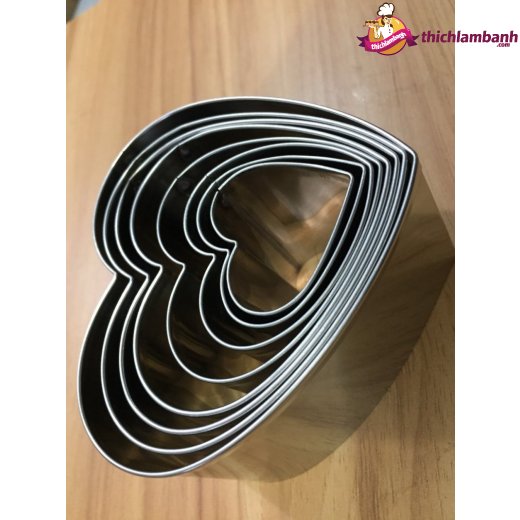 Bộ Nhấn hình tim không đáy 8 cái