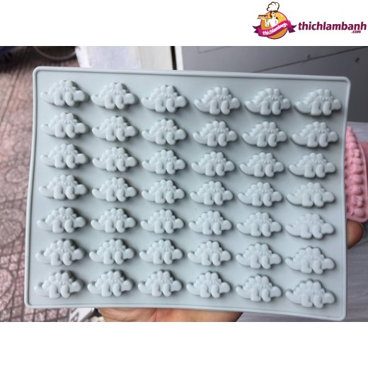 Khuôn silicon 42 khủng long nhí