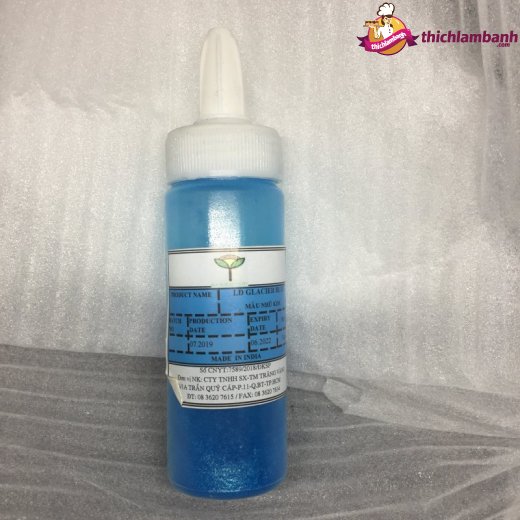 Màu nhũ kim thực phẩm dạng bột - Màu xanh dương Glacier Blue