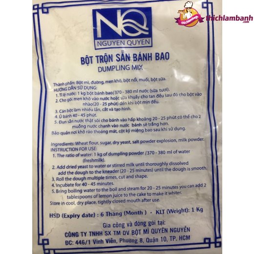 Bột Bánh Bao Trộn Sẵn NQ