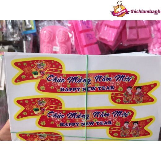 Tem chúc mừng năm mới decal dài lớn - 10 tờ