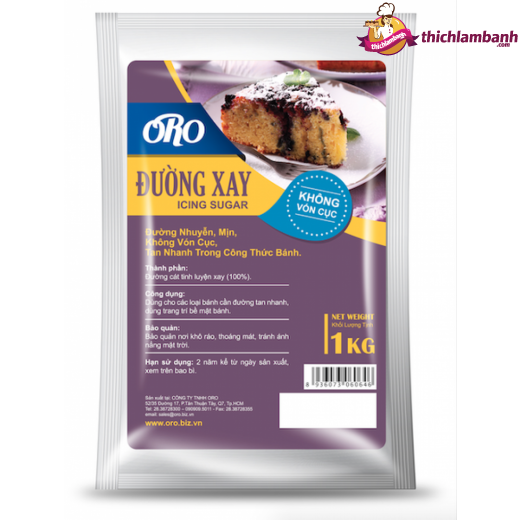 Đường xay nhuyễn, mịn ORO 1kg