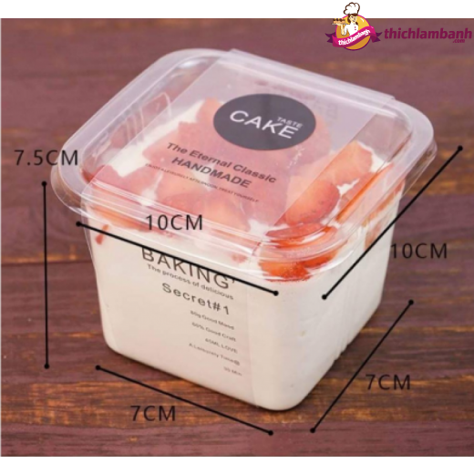 Hộp nhựa vuông nắp đậy B10 (10 cái)