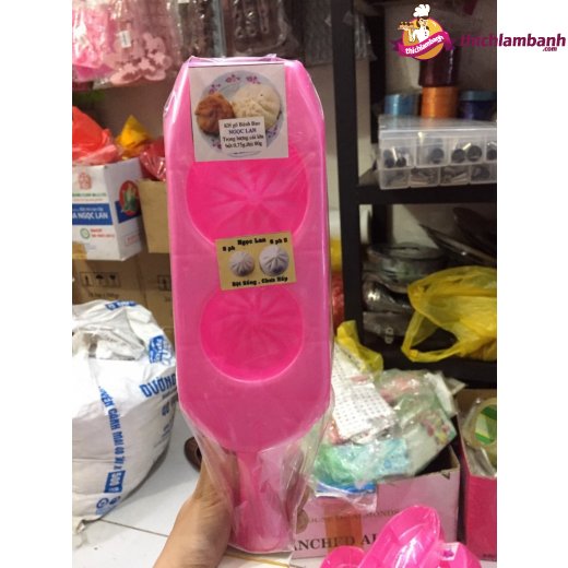 Khuôn bánh bao đôi  2 cái ngọc lan