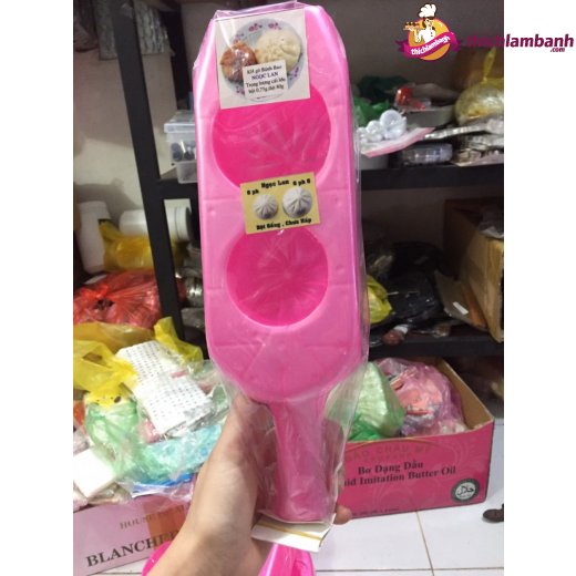 Khuôn bánh bao đôi  2 cái ngọc lan