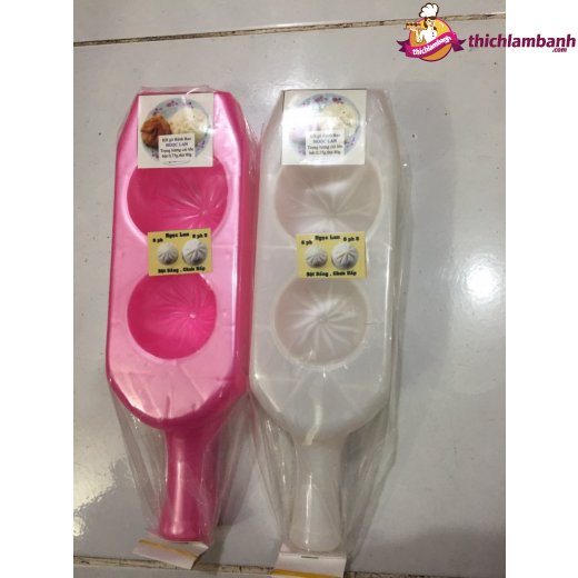 Khuôn bánh bao đôi  2 cái ngọc lan