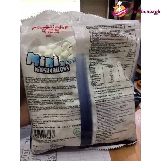 Kẹo Marshmallow trắng Snow White CorNiche mini 200 gr
