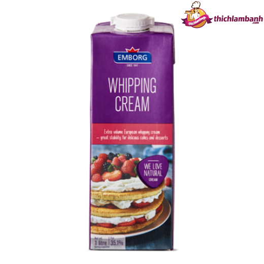 Whipping Cream Emborg 35,1% 1L