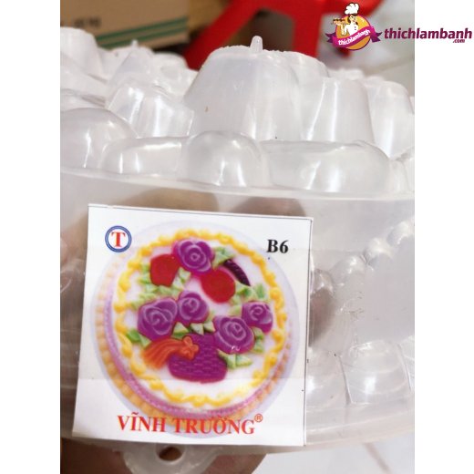 Khuôn nhựa làm rau câu VT 25cm giỏ hoa hồng (mẫu B6)
