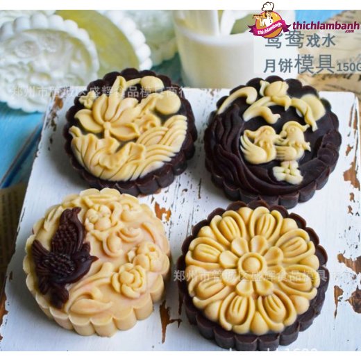 Khuôn lò xo 200g tròn 4 mặt uyên ương
