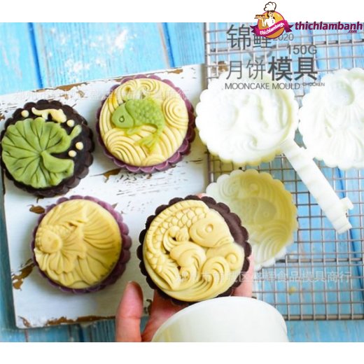 Khuôn lò xo 150-190g 4 mặt cá Koi lá sen