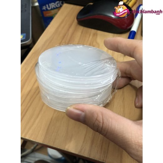Bộ 10 khuôn inox làm flan kèm nắp nhựa
