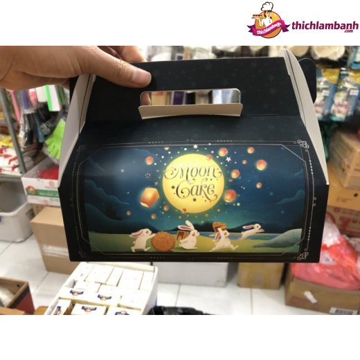 Hộp giấy trung thu 2 bánh có dây (> 200gr)