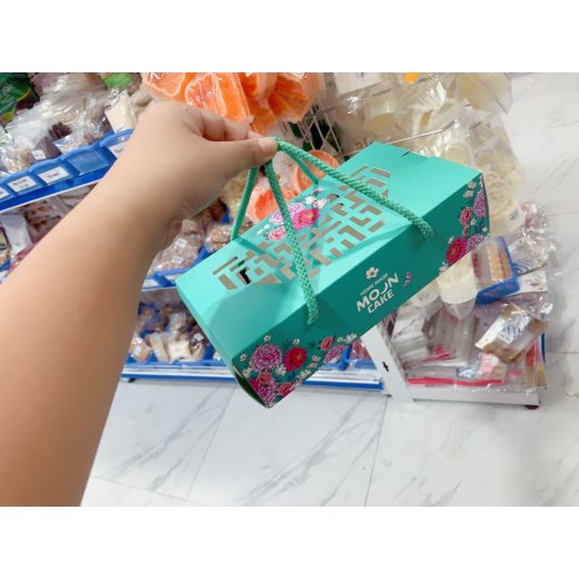Hộp giấy trung thu 2 bánh dây > 200gr Mẫu đơn