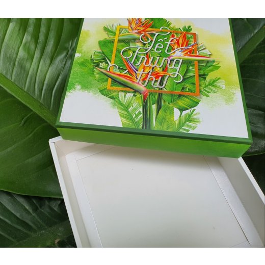 Hộp giấy trung thu 4 bánh 200-250gr không ngăn Thiên Điểu