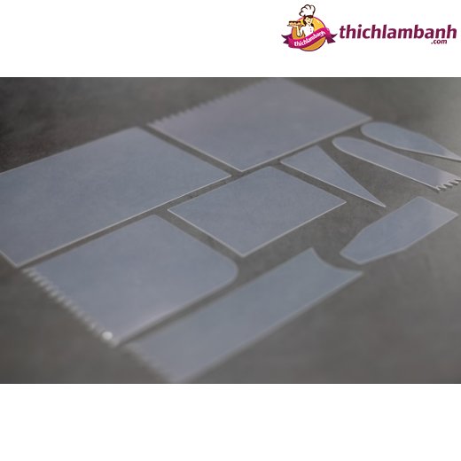 Bộ 9 miếng mica mềm chà láng bánh kem