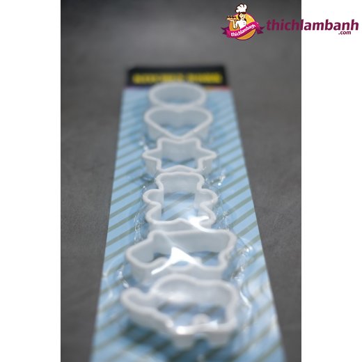 Bộ nhấn cắt cookie nhựa 6 hình