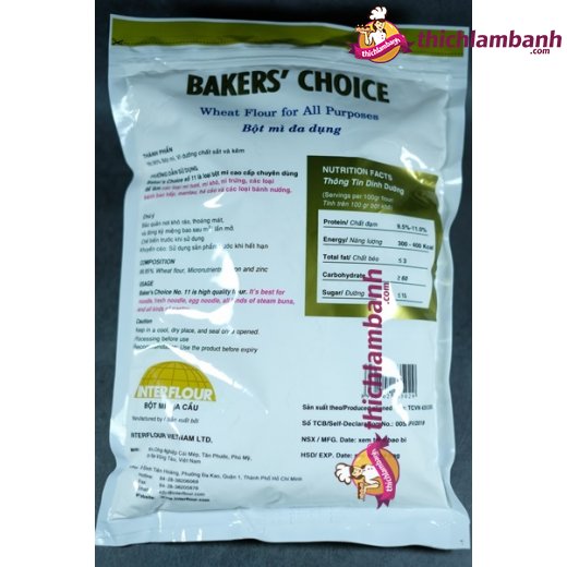 Bột mì đa dụng baker choice số 11 loại 1kg