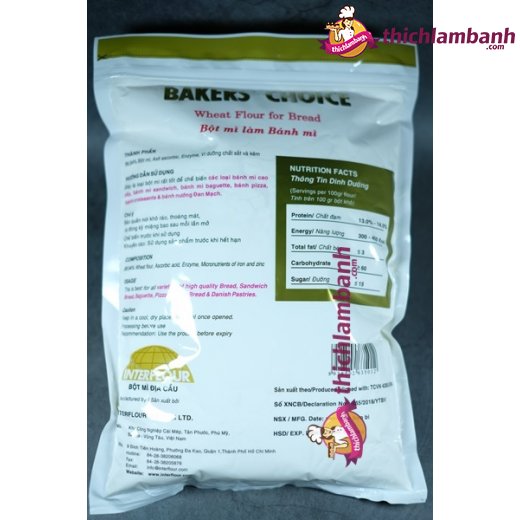 Bột làm bánh mì baker choice số 13 loại 1kg