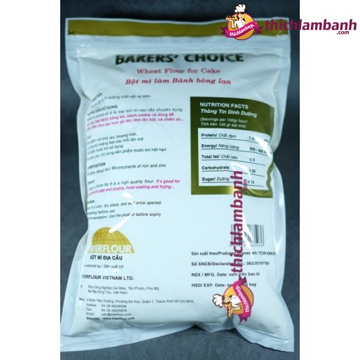 Bột mì bánh bông lan baker choice số 8 loại 1kg