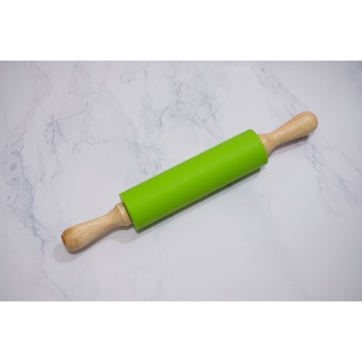 Cán bột silicon lăn tay gỗ  nhỏ 29 cm