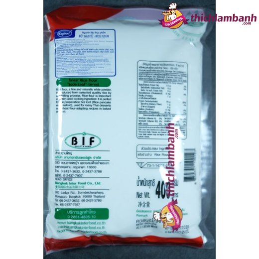 Tinh bột gạo tẻ Thái Lan 400gr