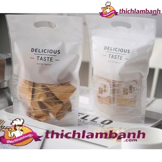 Túi zip trắng Delicious
