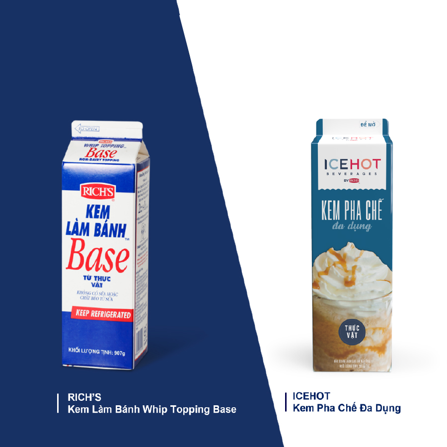 Kem Pha Chế Đa Dụng (Topping Rich Base) "Mẫu Mới"