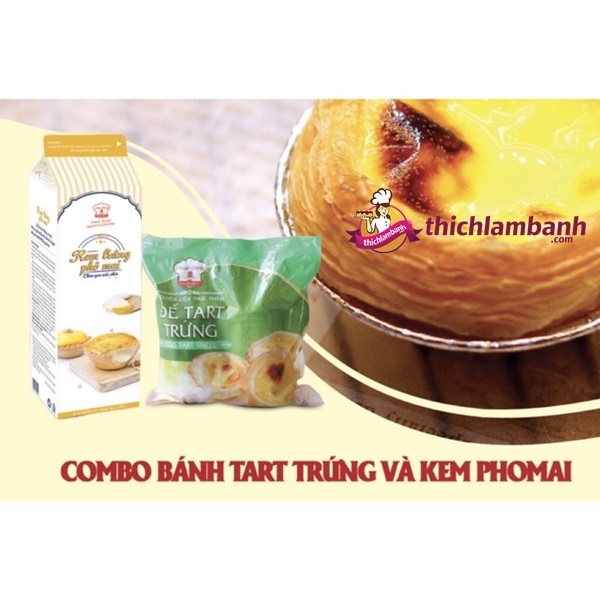 Combo Đế Bánh Tart Trứng Và Kem Trứng Phô Mai