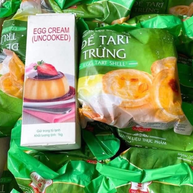 Combo Đế Bánh Tart Trứng Và Kem Trứng