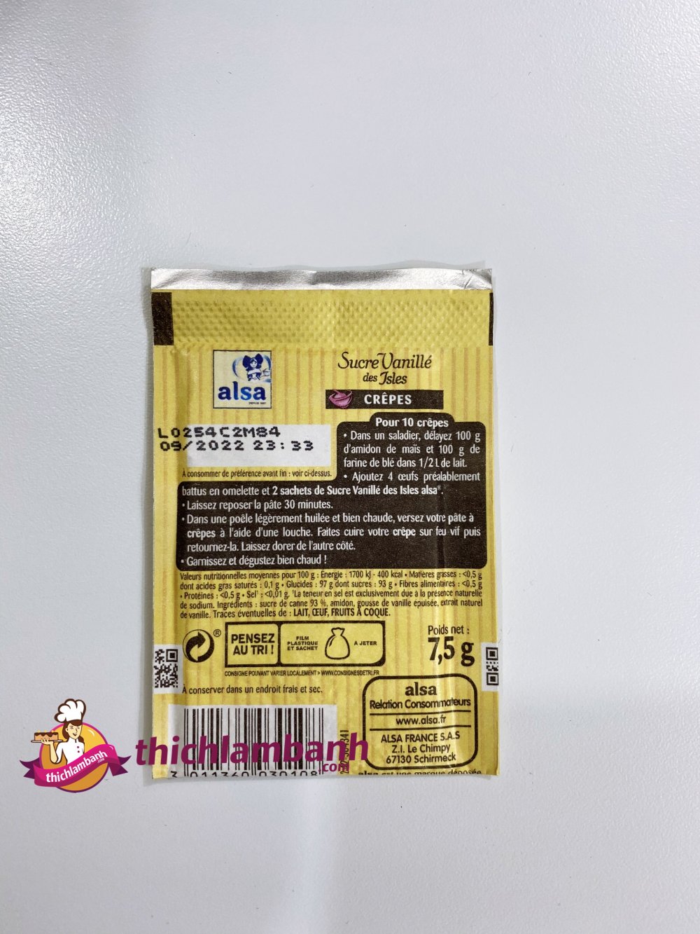 Đường Vani Alsa 7.5g