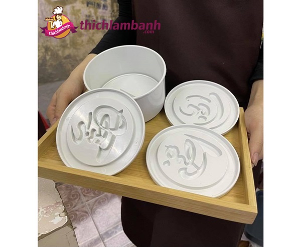 Khuôn xôi tròn 3 mặt Phúc Lộc Thọ 12cm