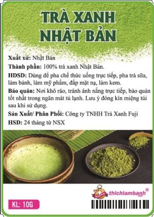 Bột Trà Xanh Nhật Bản Uji 10G