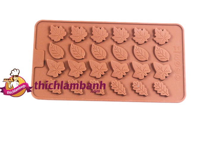 Khuôn silicon 24 lá mỏng