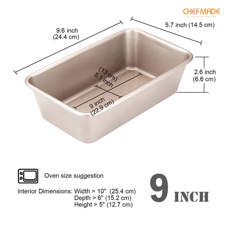 Khuôn Nướng Bánh Mì Chefmade Hình Chữ Nhật 9 Inch WK9039