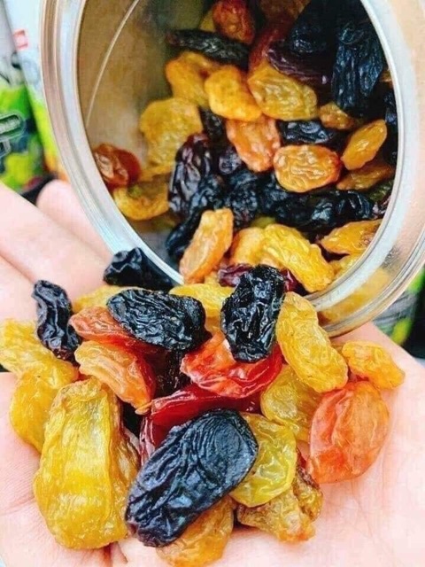 Nho khô 3 màu Chi Lê 100g (nho xanh, nho đỏ, nho đen)