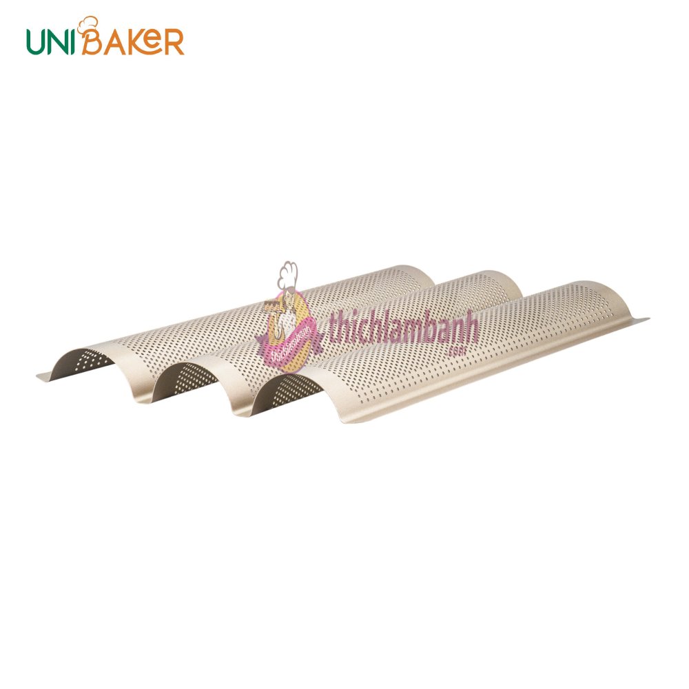 Khay bánh mì chống dính 3 rãnh UNIBAKER MB158