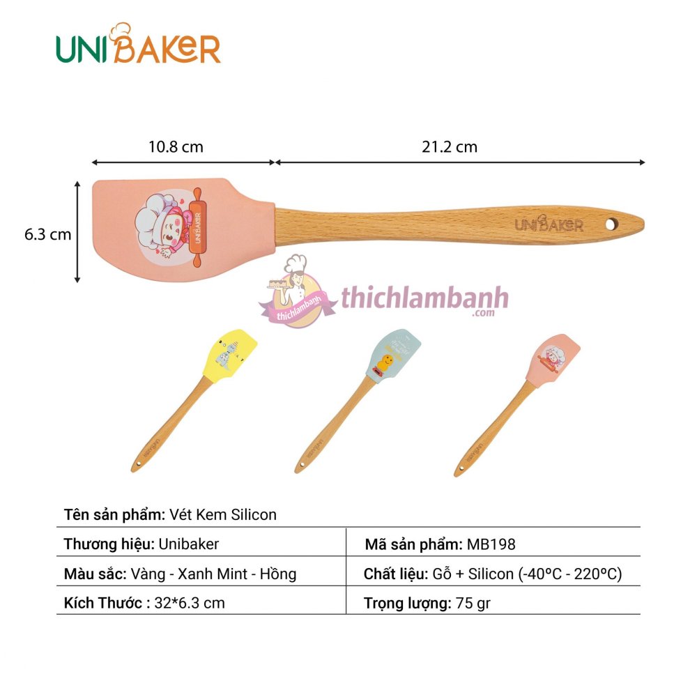 Vét / Spatula silicon UNIBAKER MB198