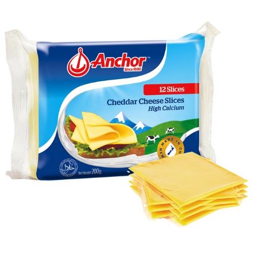 Phô mai lát Cheddar Anchor (Gói 200GR)