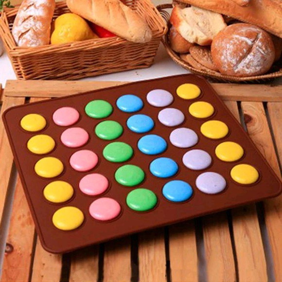 Tấm silicon nướng bánh Macaron - 30 ô