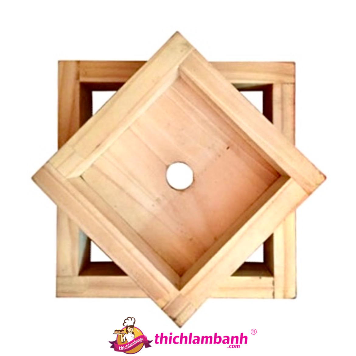 Khuôn làm bánh chưng thông minh 16 cm bằng gỗ