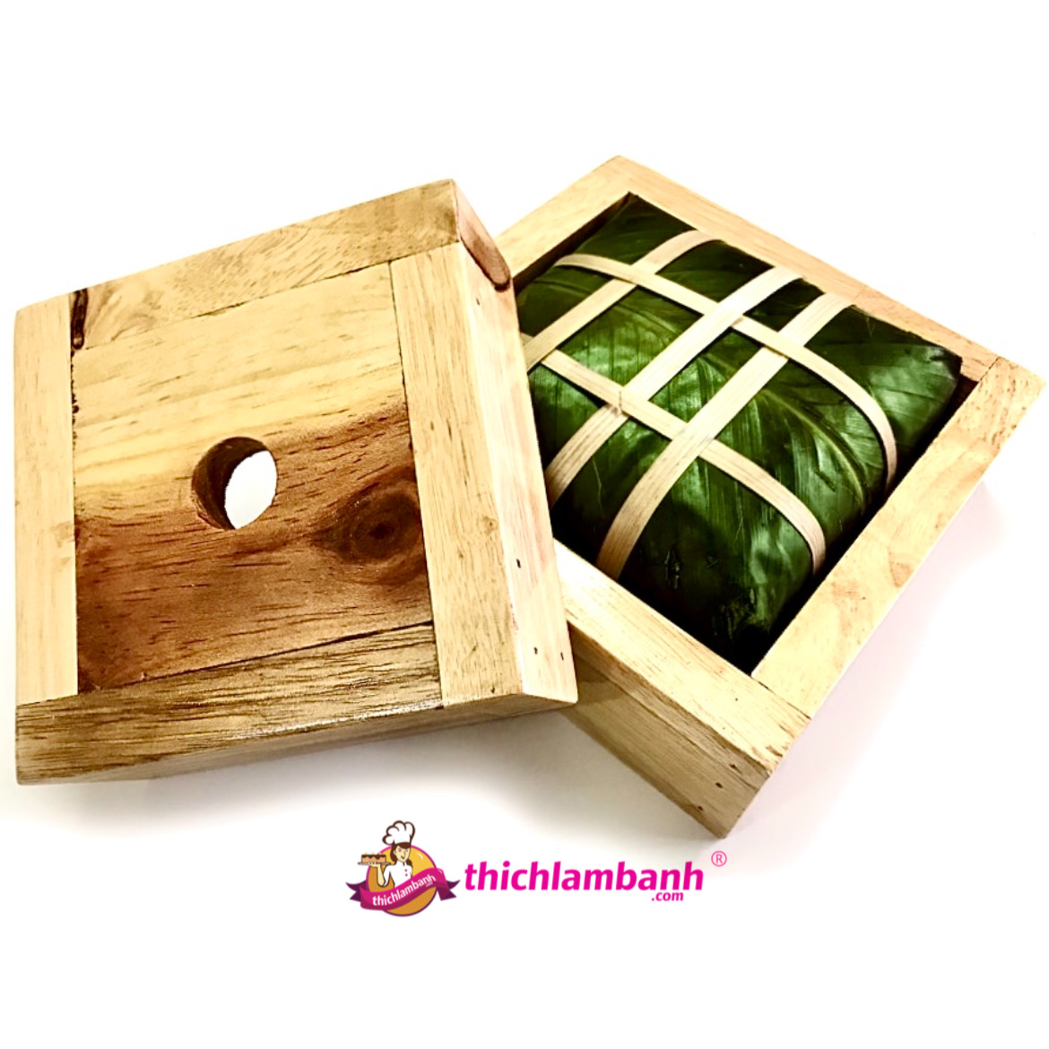 Khuôn làm bánh chưng thông minh 16 cm bằng gỗ