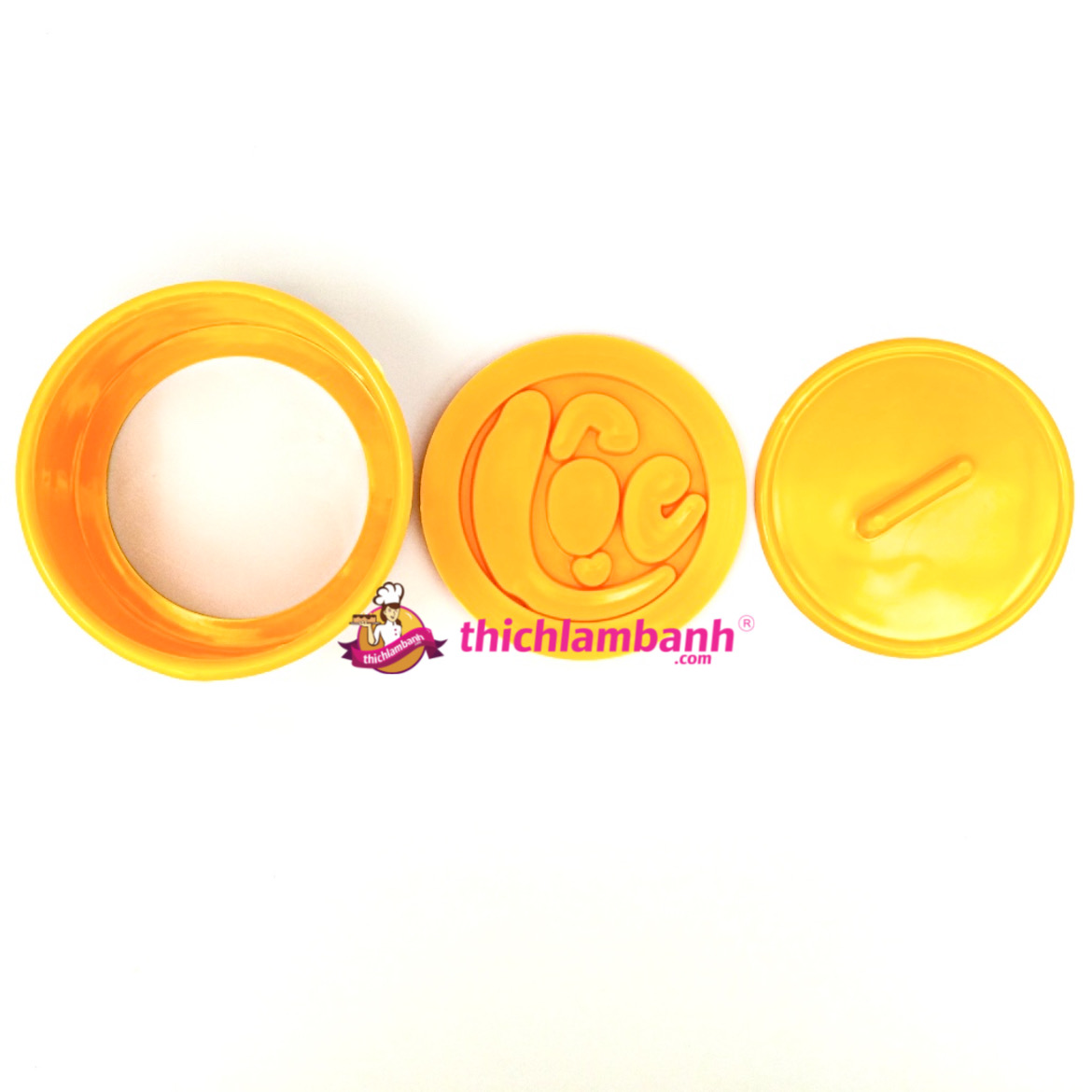 Khuôn nhấn xôi tròn chữ Lộc 10cm