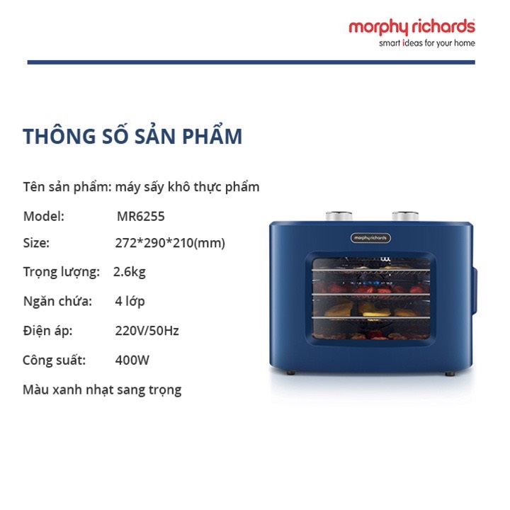 Máy sấy thực phẩm Morphy Richards MR6255