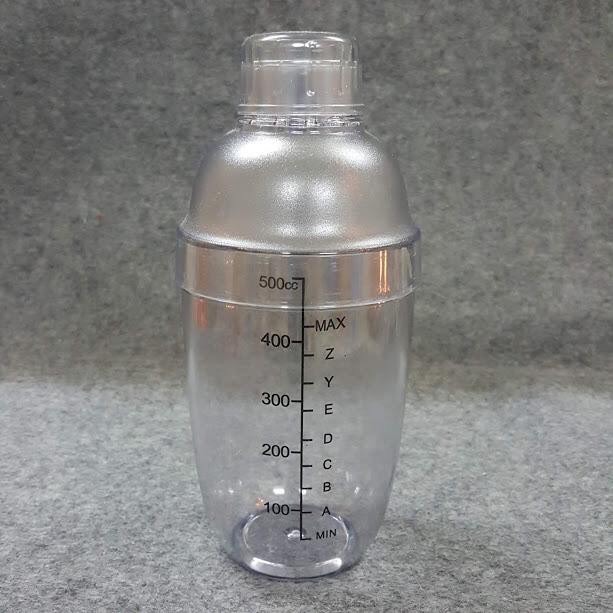 Bình lắc pha chế nhựa Cocktail Shaker 500ml